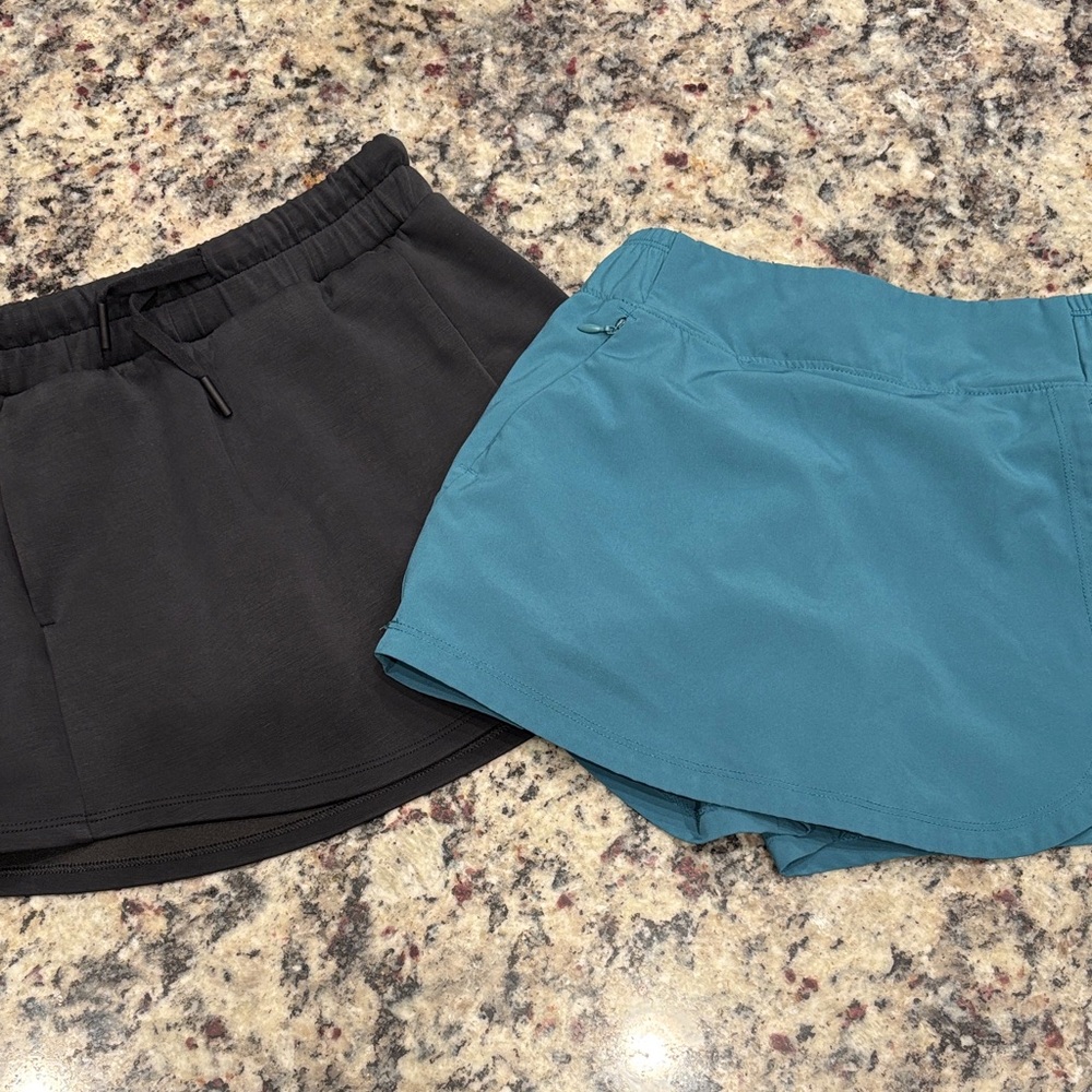 Kids Skorts in Black and Teal- bundle